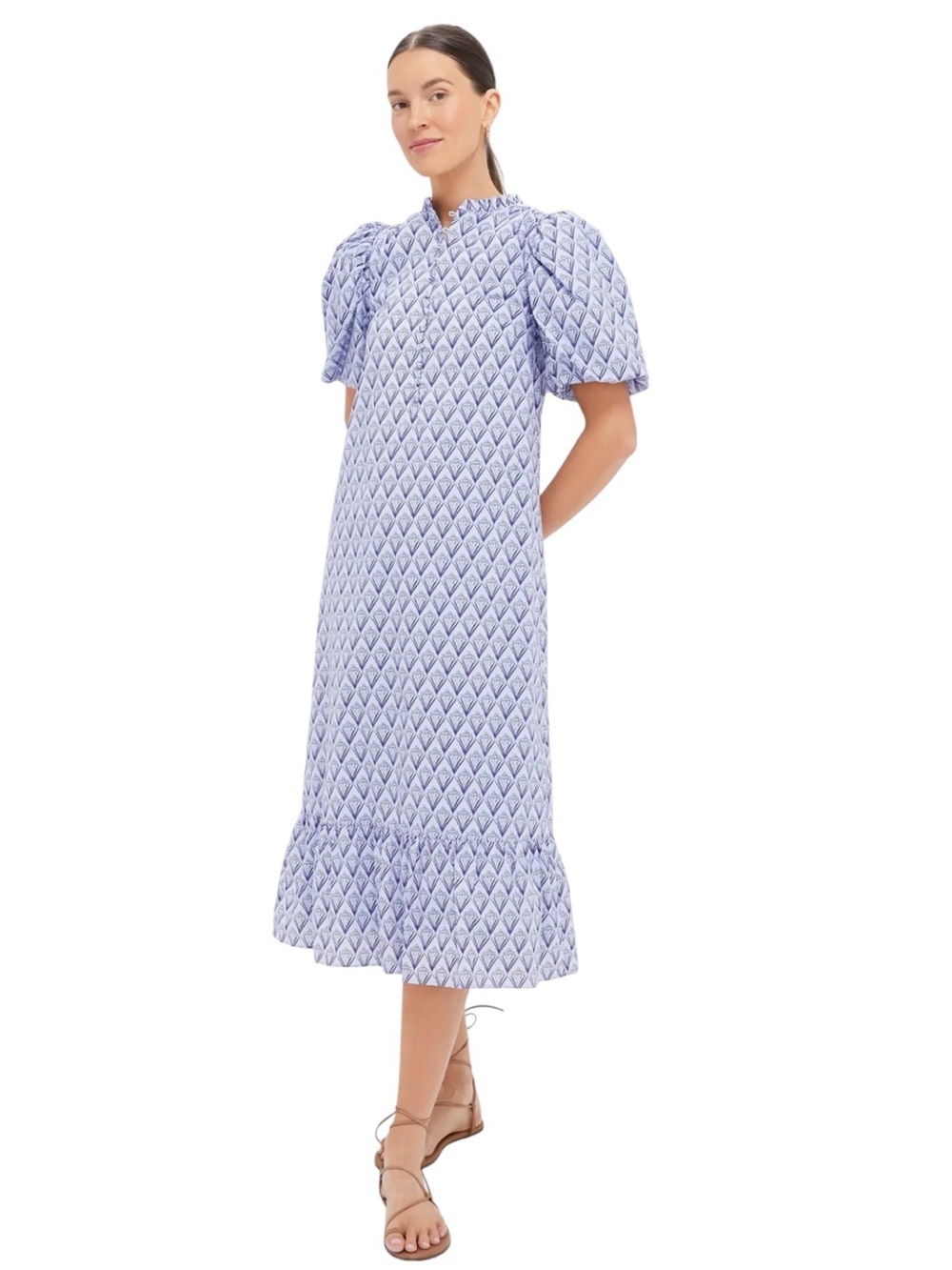 NEW Tuckernuck Mimi Dress. Periwinkle Trellis Floral. XS. NWT